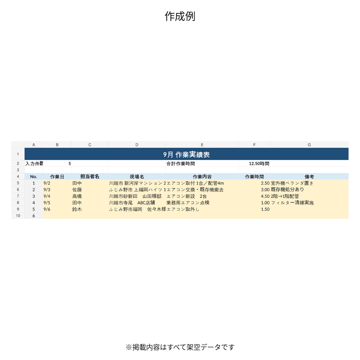 Excelへのデータ入力・一覧表作成を代行します 面倒な入力作業やバラバラなデータをExcelでまとめます イメージ4