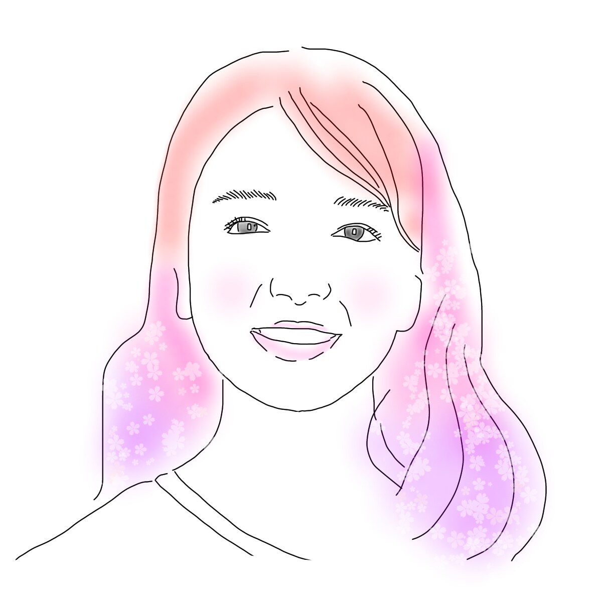 カラフル水彩⭐️ゆるふわ美人アイコン描きます 出品者さん占い師さんにもオススメ❤️選べる好きな色とラメ加工 イメージ4