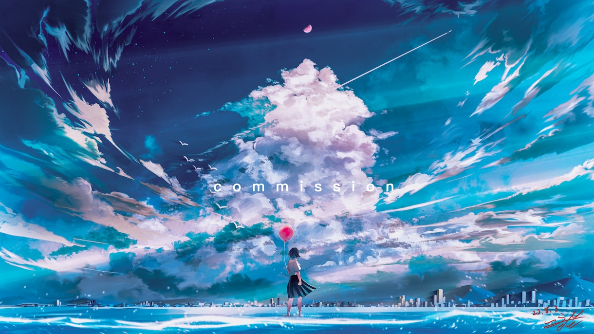 美しい青のイラストを制作いたします あなたの中にある青を具現化しませんか？ イメージ1