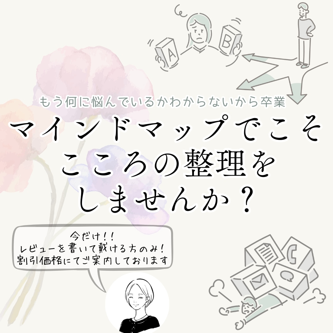 思考の整理にこそマインドマップが役立ちます 対話して頭の中をスッキリさせ、悩みの本質に気付くきっかけに！ イメージ1