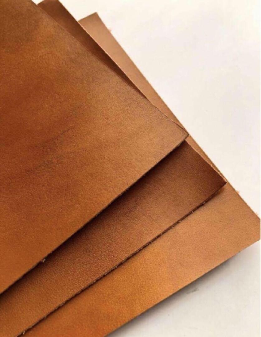 ヌメ革お譲り致します 厚さ約1〜3ミリ❤️A4×3枚❤️キャメル❤️ヌメ革 イメージ4