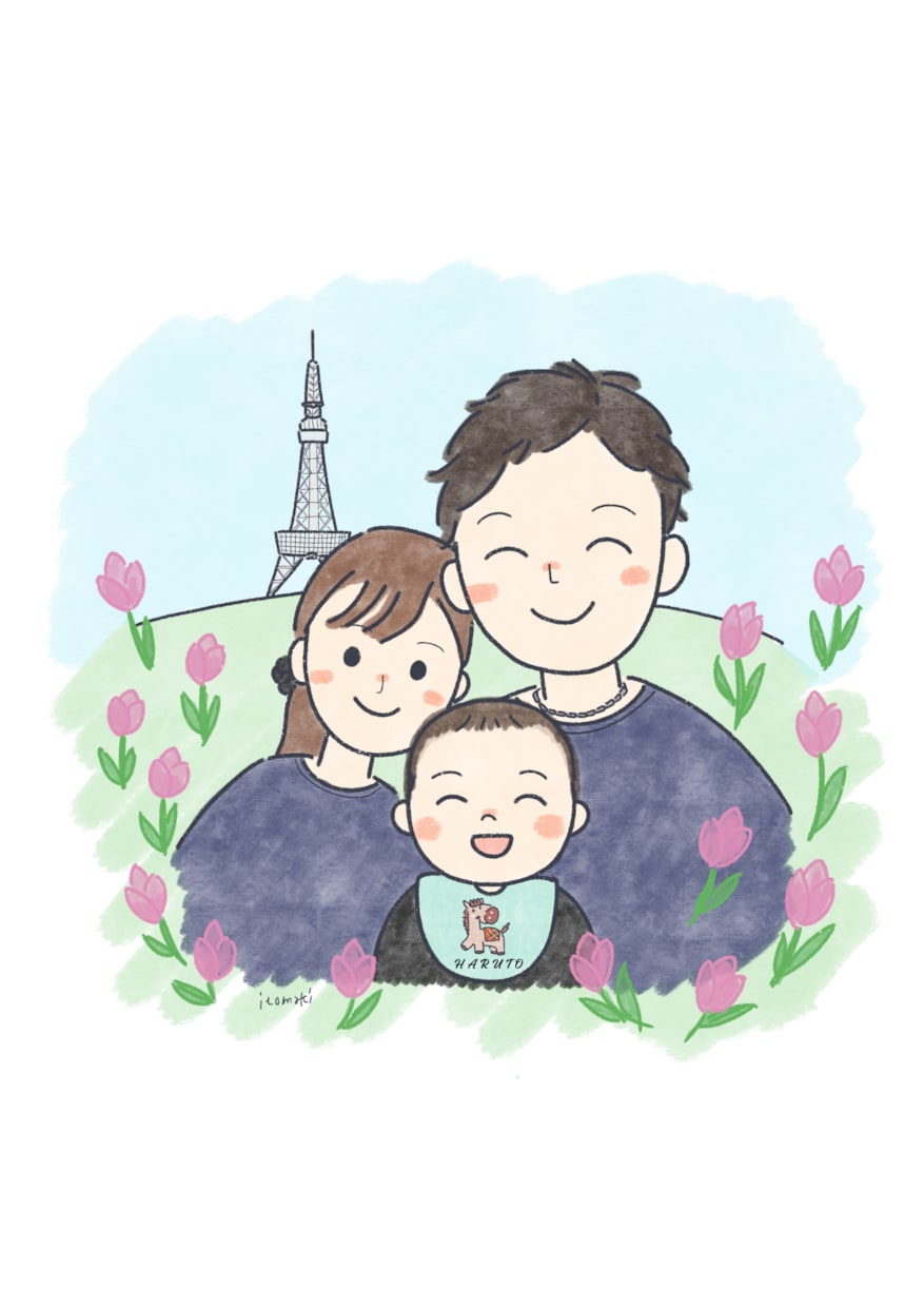 大切な思い出を残せる♡ゆるかわ家族の似顔絵描きます 毎日をハッピーに♩家族の幸せな瞬間をいつでも思い返せます♡ イメージ8