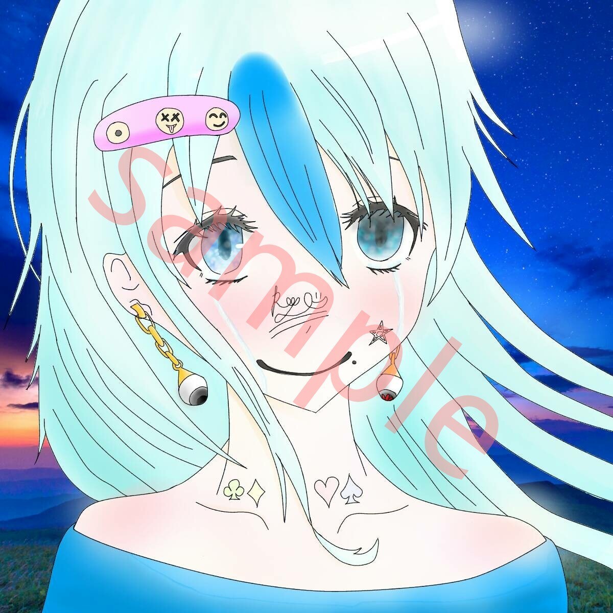 オリジナルor模写を描きます アイコンや壁紙をオリジナルキャラや模写で安く描いて欲しい人 イメージ2