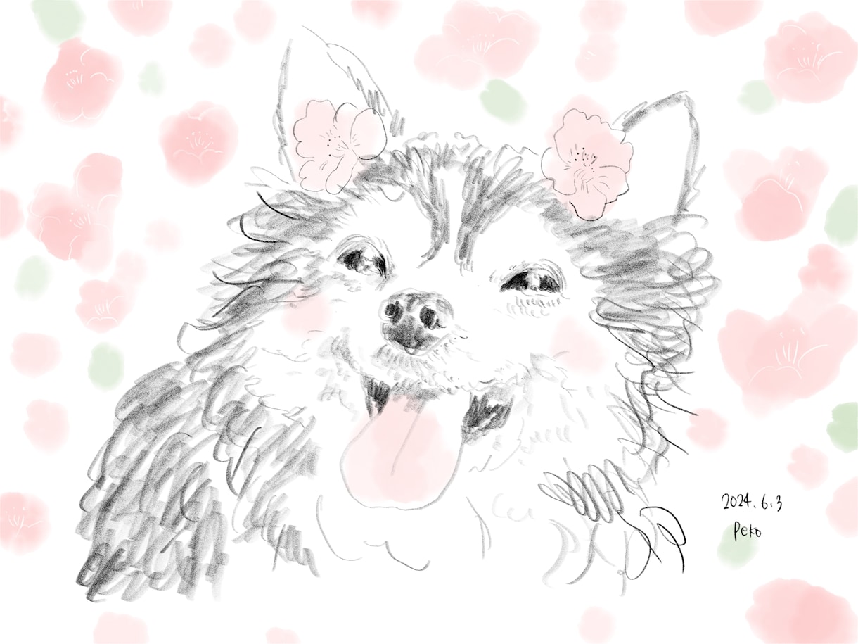 写真をもとにデッサン風似顔絵描きます 愛犬や家族、カップルの似顔絵アイコン★ イメージ6