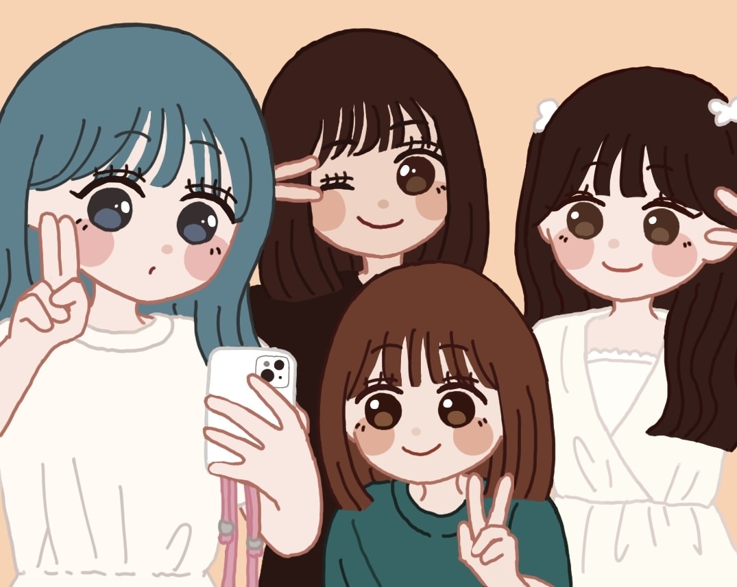 プリクラや写真をゆるくてかわいいイラストにします アイコンやヘッダーなどにも使ってください イメージ2