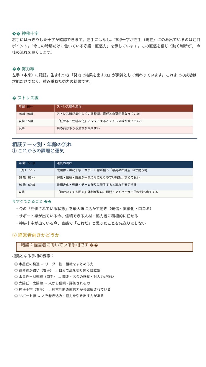経営者・個人事業主向け手相鑑定します 経営の流れを手相から整える鑑定、事業・お金・転機を読みます イメージ7
