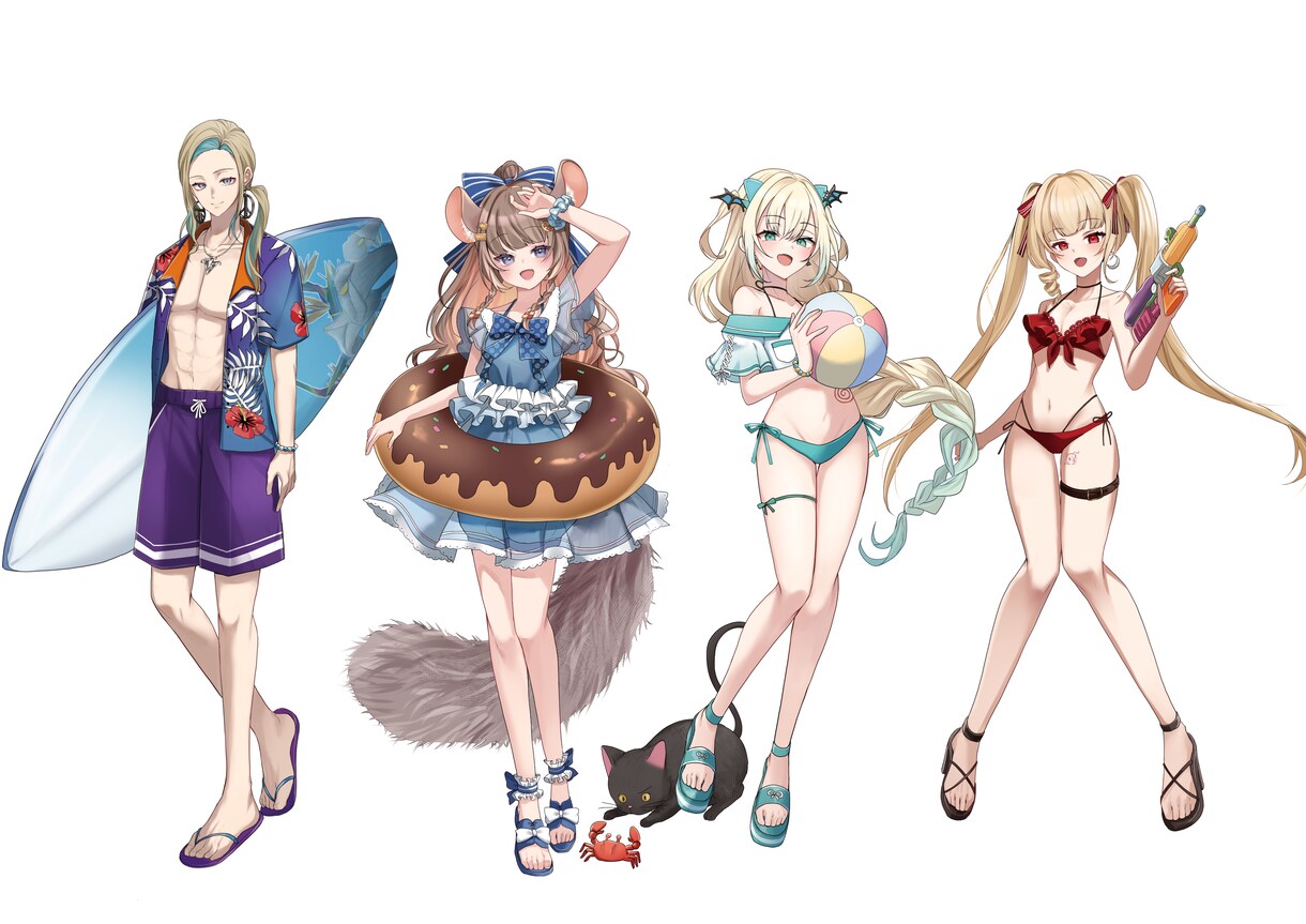 可愛い女性キャラの立ち絵・一枚絵を制作します 歌ってみた/配信サムネなど、構図やキャラデザから相談OK イメージ9