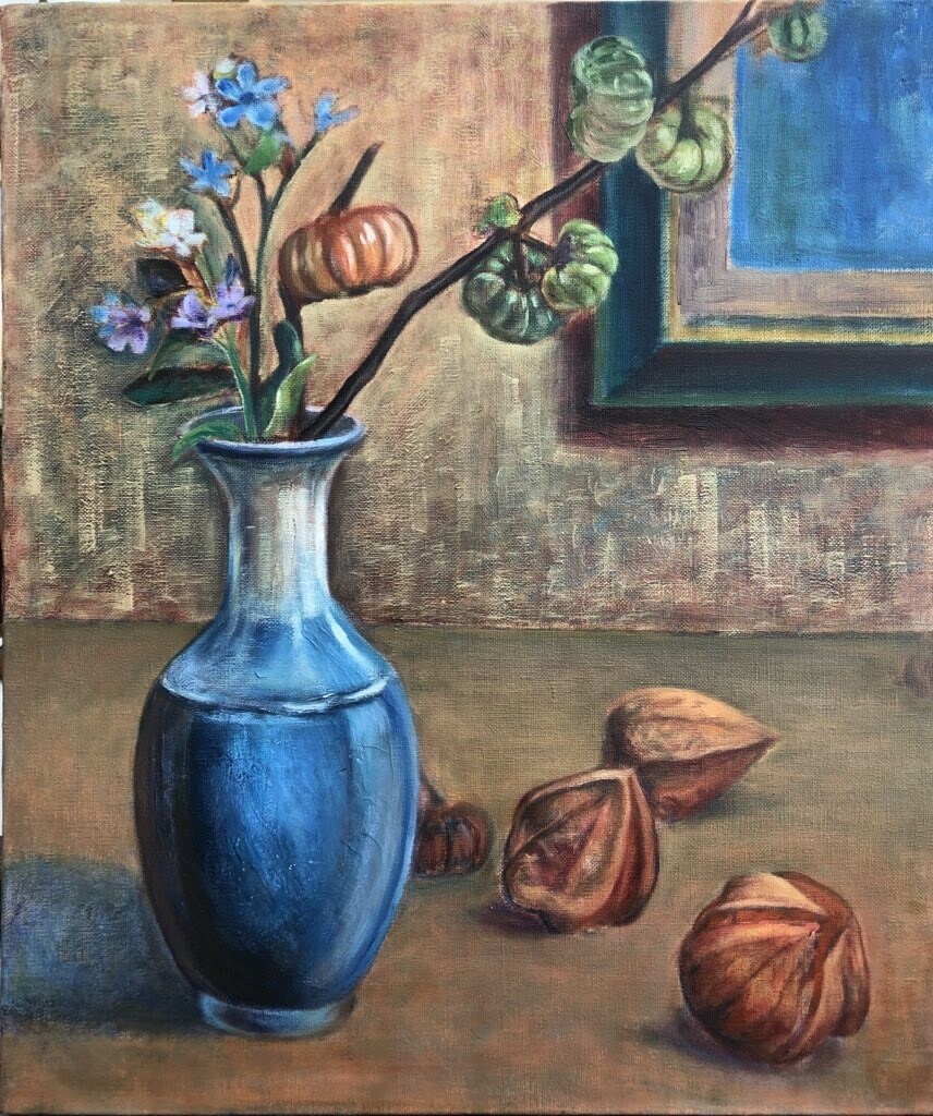 お好みの静物モチーフを油絵で描きます 果物や、お花、雑貨、似顔絵などの静物を油絵具で描きます。 イメージ3