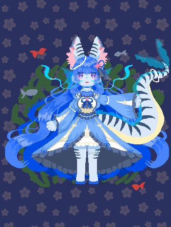 配信用やゲームに！可愛いドット絵・立ち絵描きます TRPG自作ゲームアイコンや配信スタンプに使える全身ドット絵 イメージ3