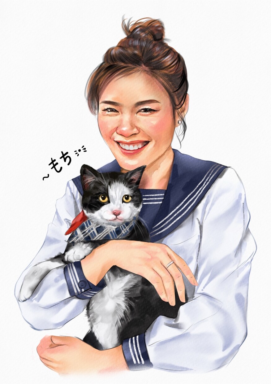 写真をもとに鮮やかなデジタル水彩似顔絵を描きます 【お2人様から】素敵な写真をより鮮やかな作品に仕上げます✨ イメージ5