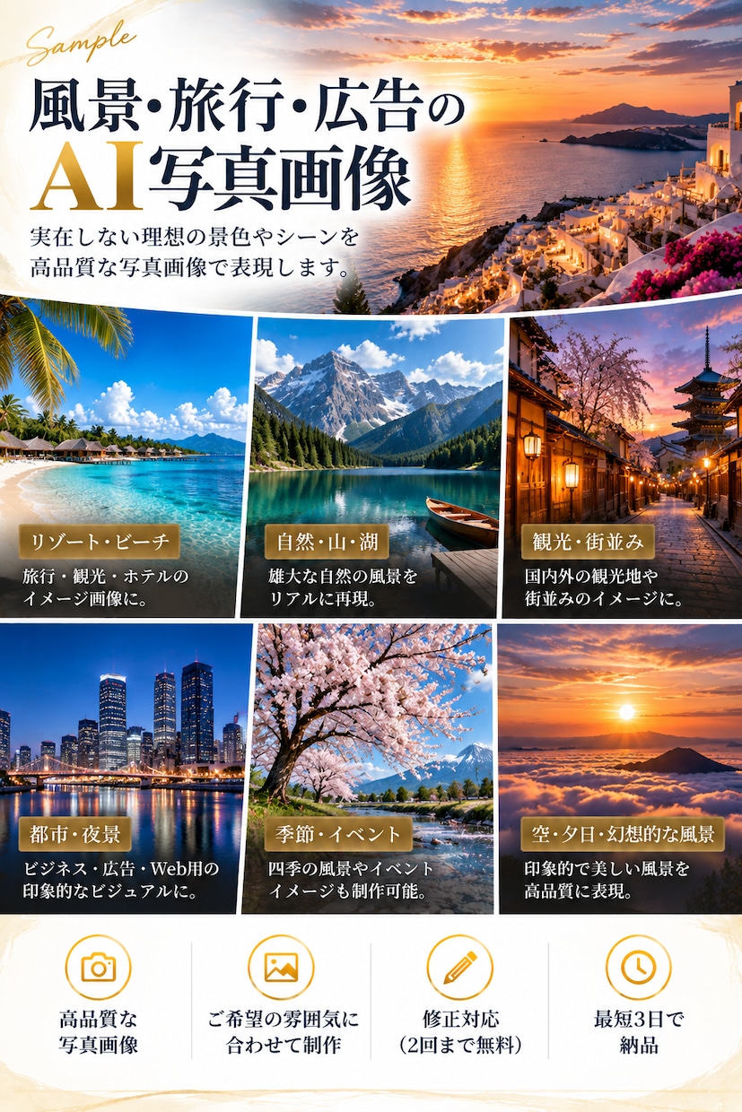 ご希望に合わせたAI写真画像を制作します 人物・商品・風景などリアルな写真画像を制作 イメージ5