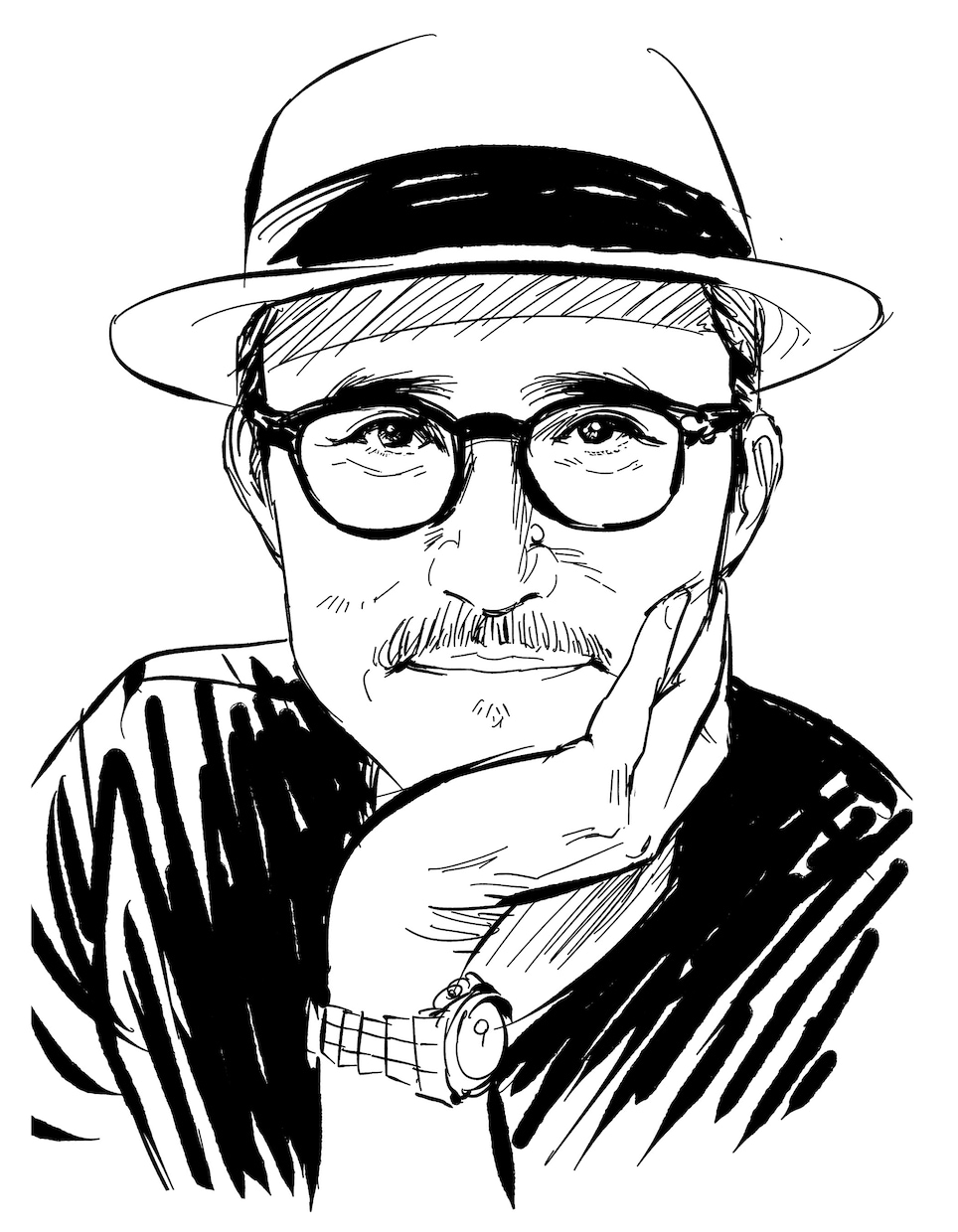 一色の線画似顔絵描きます 線の色は黒以外も可。背景の塗りも白以外可。 イメージ7