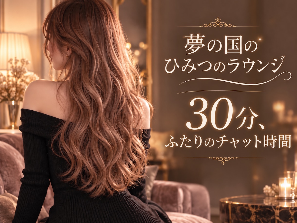 彼女気分の甘いチャットで30分あなたを癒します 夢の国のひみつのラウンジ♡今夜はりあに甘えてみる？♡ イメージ1