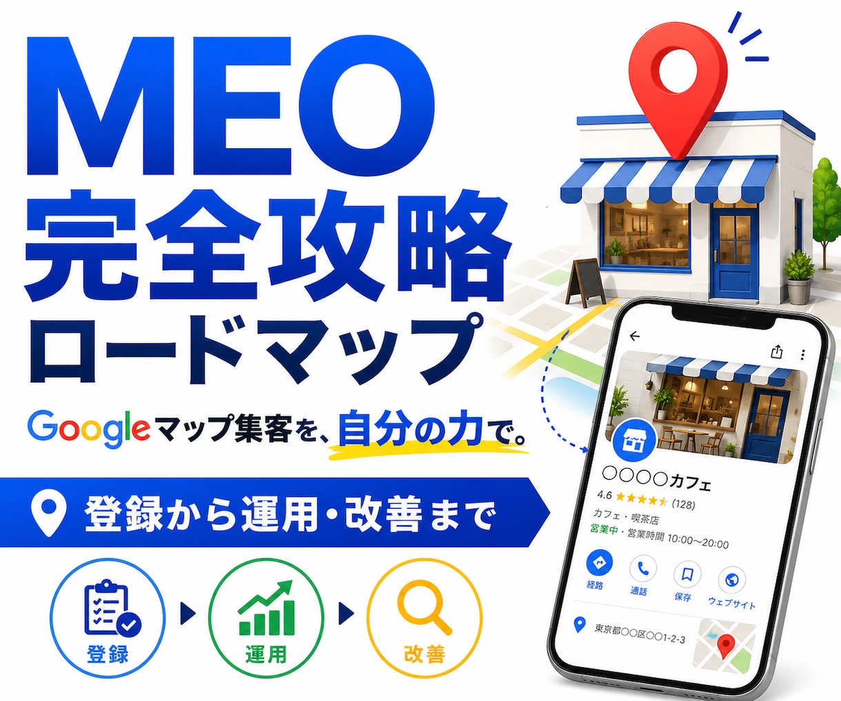 マイビジネス集客、MEOを自分でできるようにします 登録から運用・改善まで学べる実践型MEO教材 イメージ1