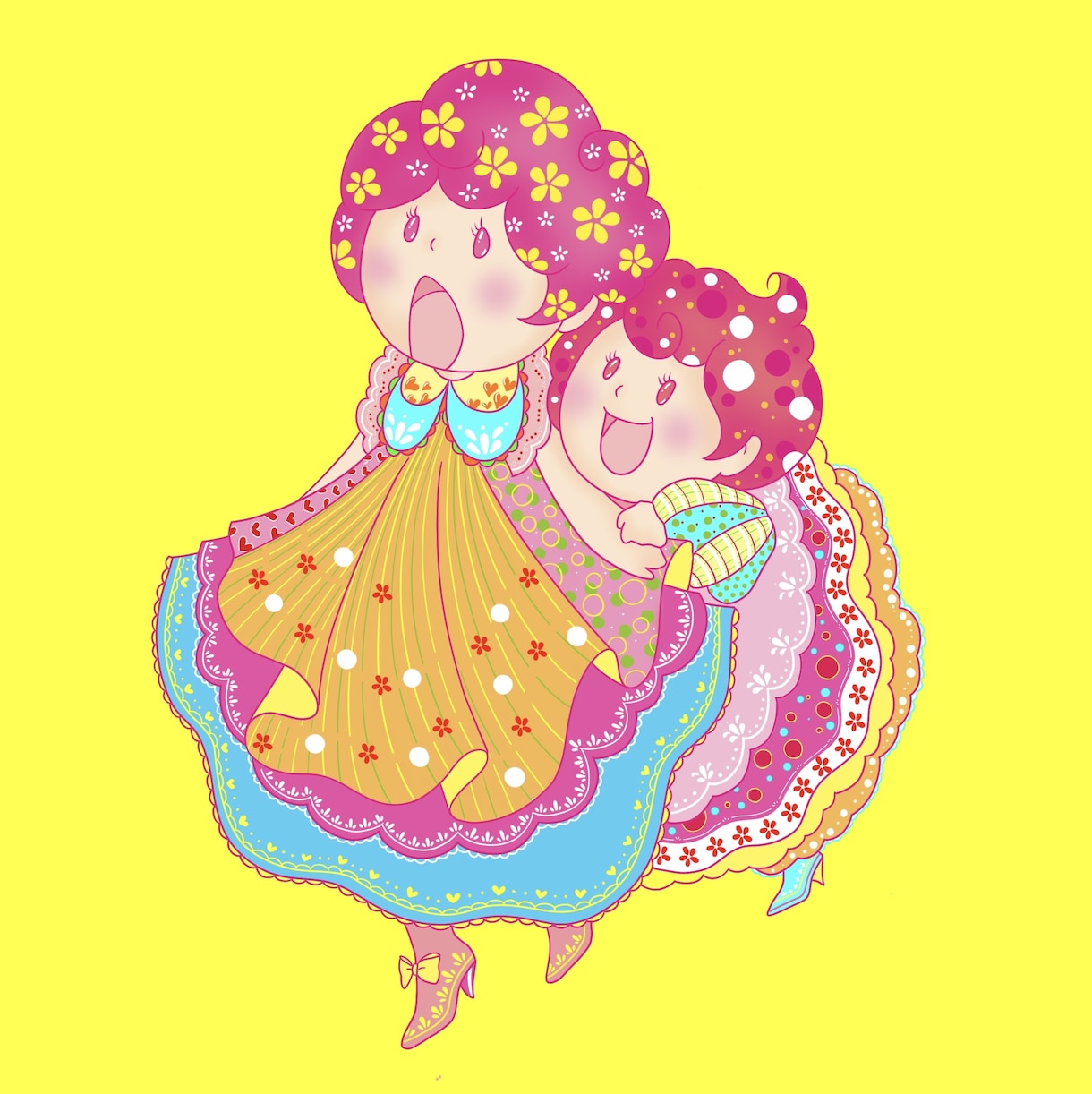 現役ドレスデザイナーがポップなイラストお描きします ⭐︎カラフルで可愛い世界にひとつのイラストをあなたに⭐︎ イメージ2