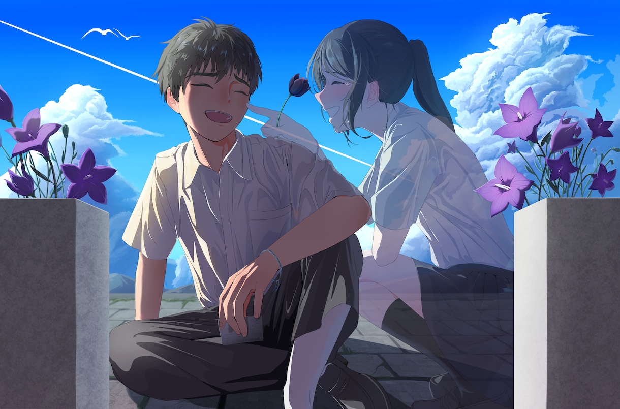 6000円〜青春のイラストを描きます 一枚絵/アイコン/サムネイルなど、なんでも承ります! イメージ1