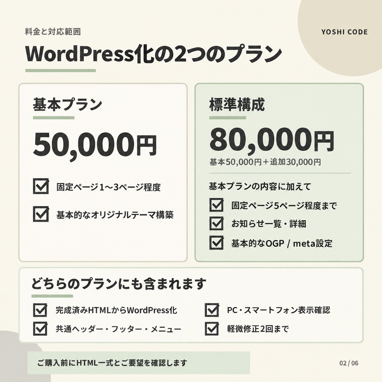 既存HTMLサイトをWordPress化します 既存デザインのまま、管理画面から更新できるサイトへ イメージ2
