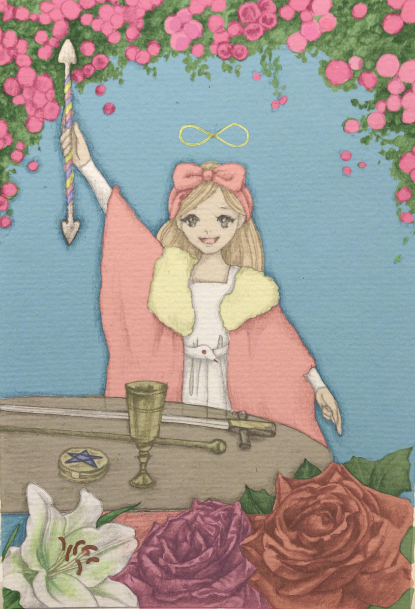 タロットやオラクルカードのイラスト描きます 手描き風の優しいイラスト。オリジナルカード作成用にも。 イメージ1