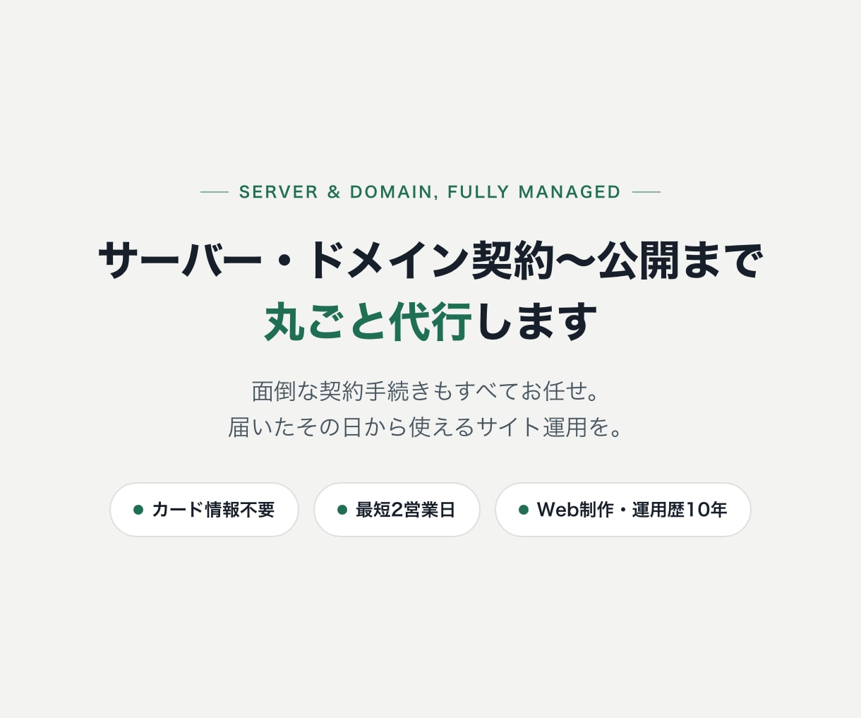 面倒なサーバー・ドメイン設定を丸ごと代行いたします １年間のサイト利用料込み！データをお預かりするだけで即公開！ イメージ2