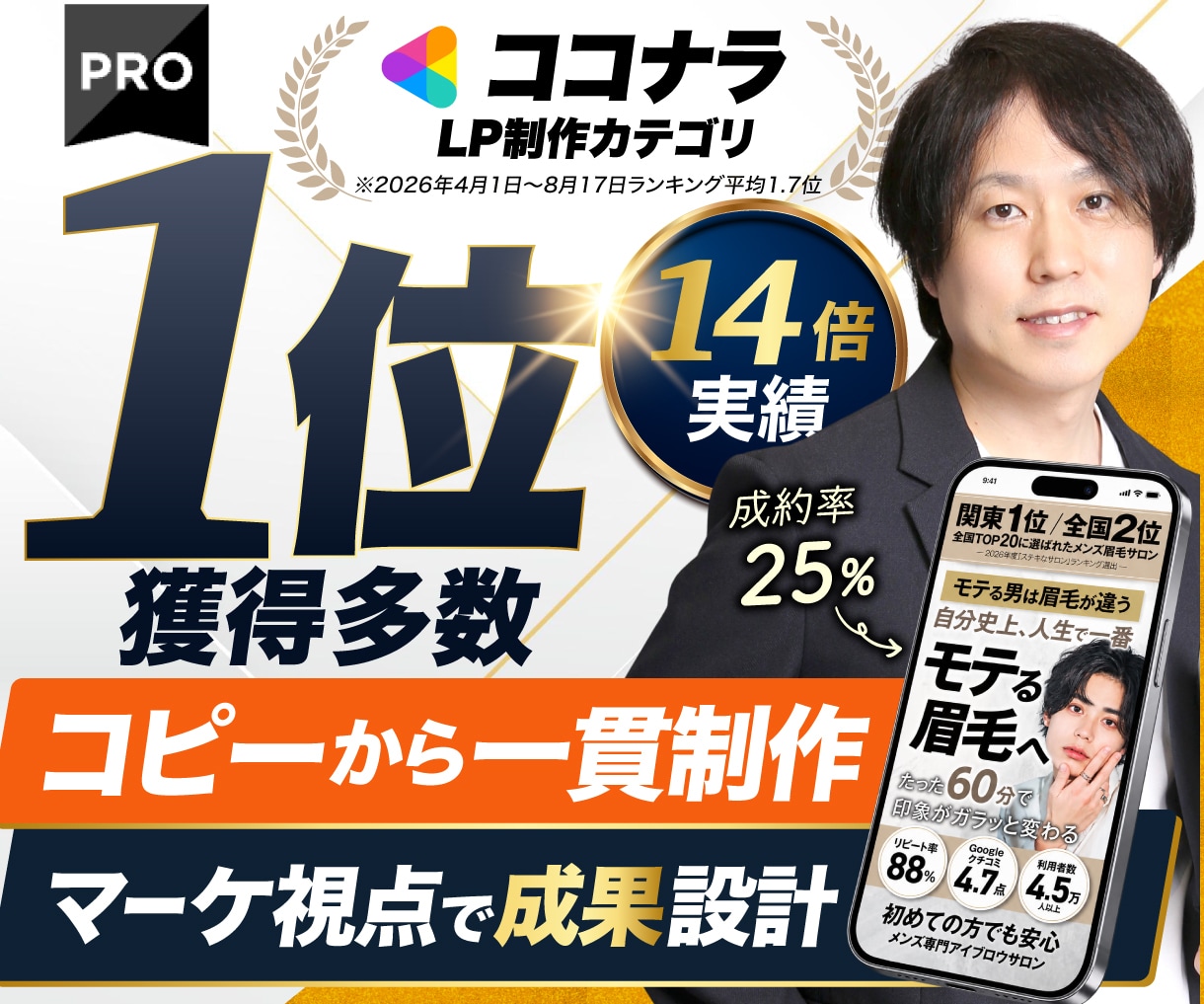トップセールスデザイナーが売上直結LPを作成します Google・Meta広告で成果続出!原稿ゼロから丸投げOK イメージ1