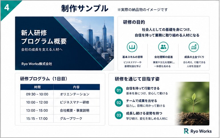 文章やメモから見やすい資料を作成します 情報整理・構成から伝わる資料に仕上げます イメージ4