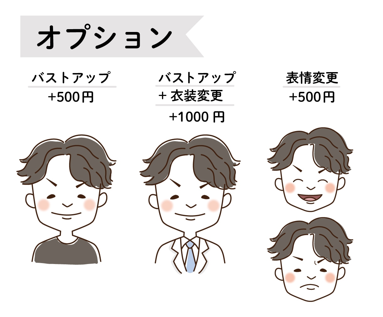シンプルゆるかわいい♪あなたの似顔絵描きます SNS、名刺など　可愛い似顔絵で見る人にやさしい印象を♪ イメージ5