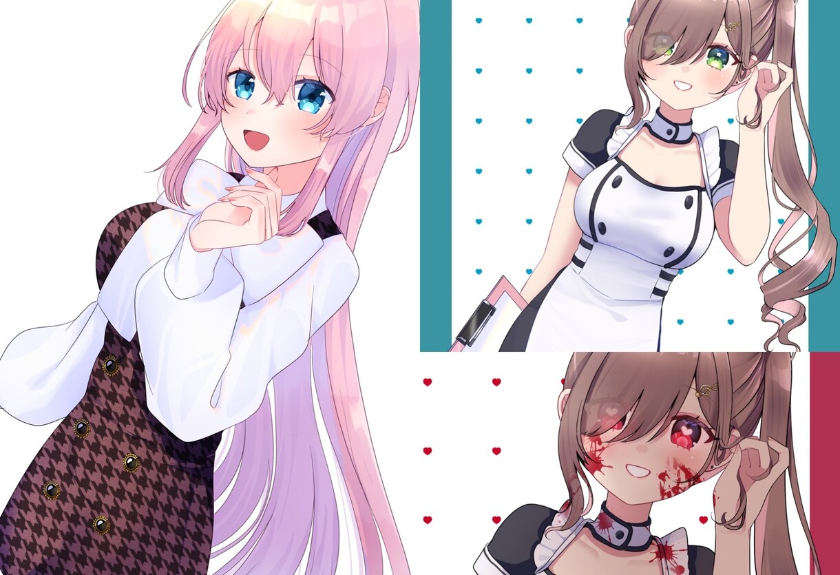 多用途イラストお描きします 1枚絵.グッズ.オリジナル.立ち絵.動画用サムネイルなど イメージ3
