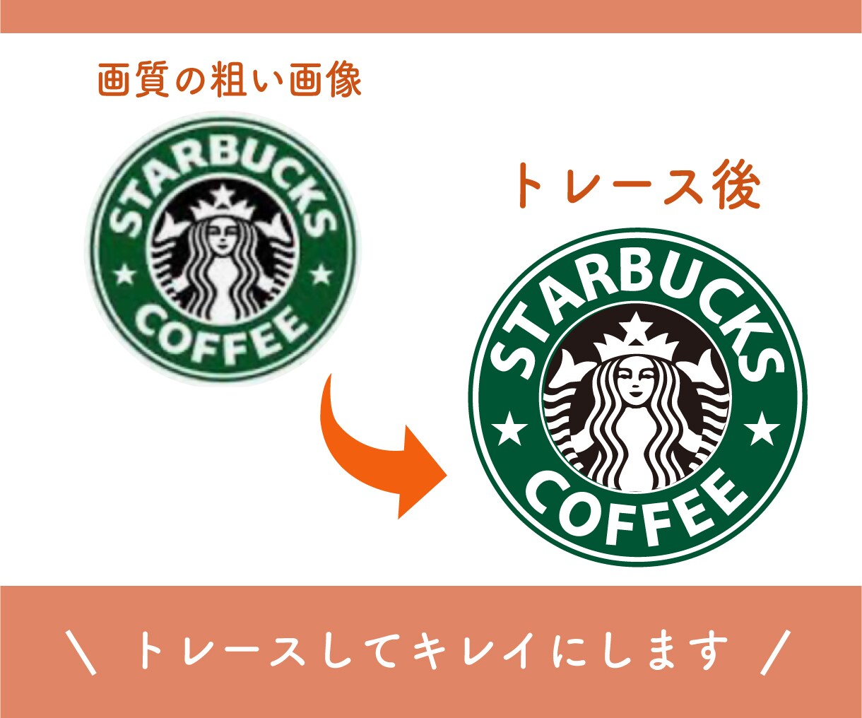 Aiトレースデータを作成いたします 粗いロゴ画像、手書きイラストをキレイにします！ イメージ3