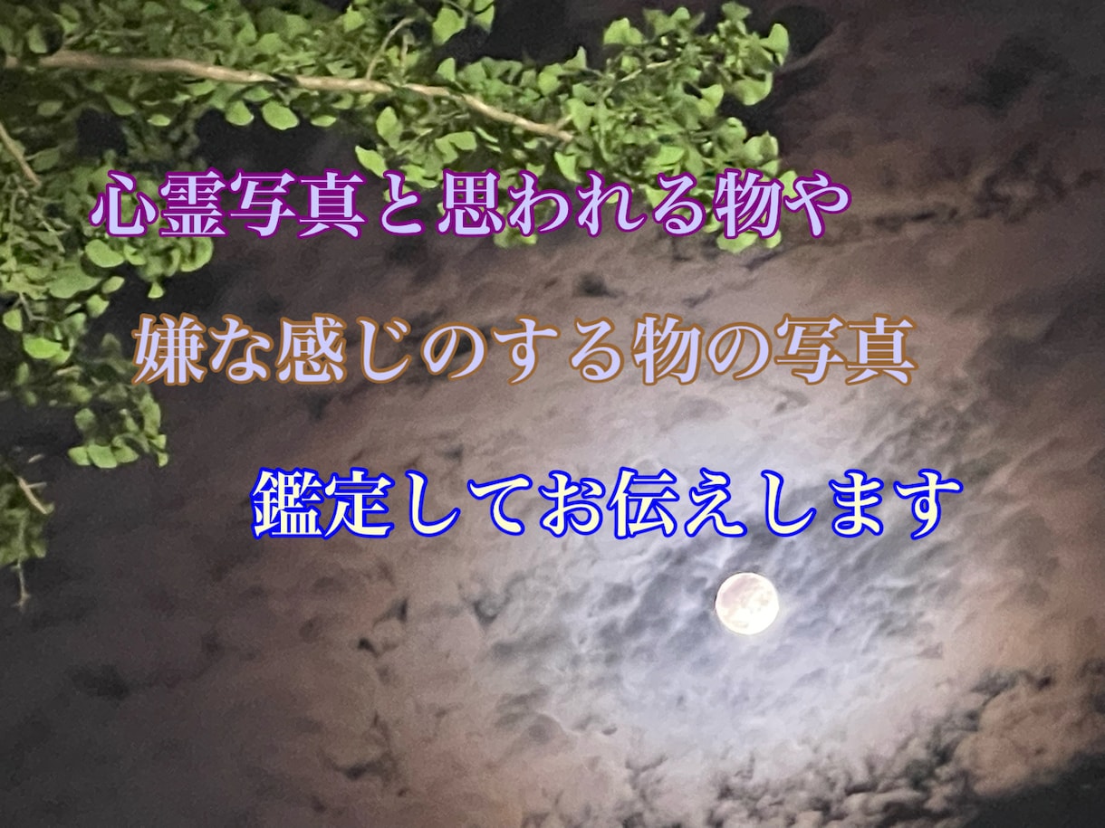 心霊写真と思われる物、嫌だと感じる物を鑑定します 心霊写真と思われる物や、嫌だと感じる物の写真を鑑定します。 イメージ1