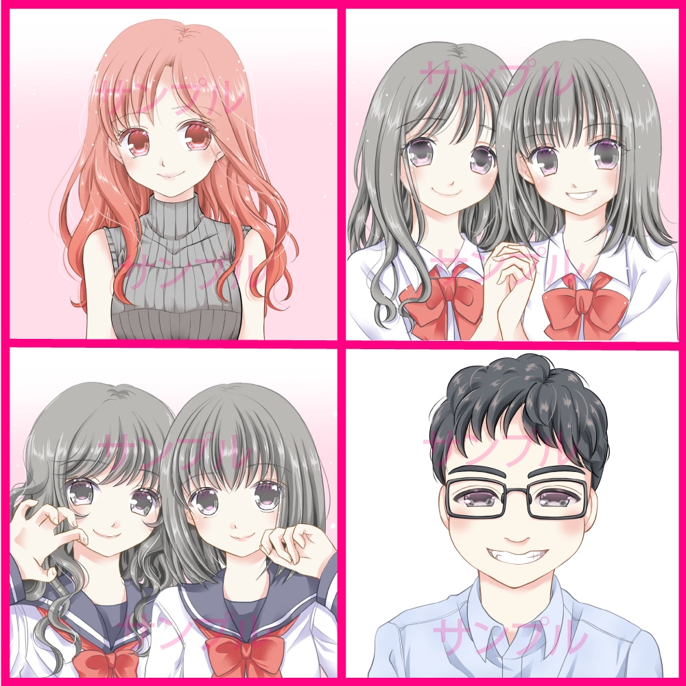 SNS用の可愛い寄りアイコン作成します インスタ・Twitter・LINE・TikTokなどに♪ イメージ5