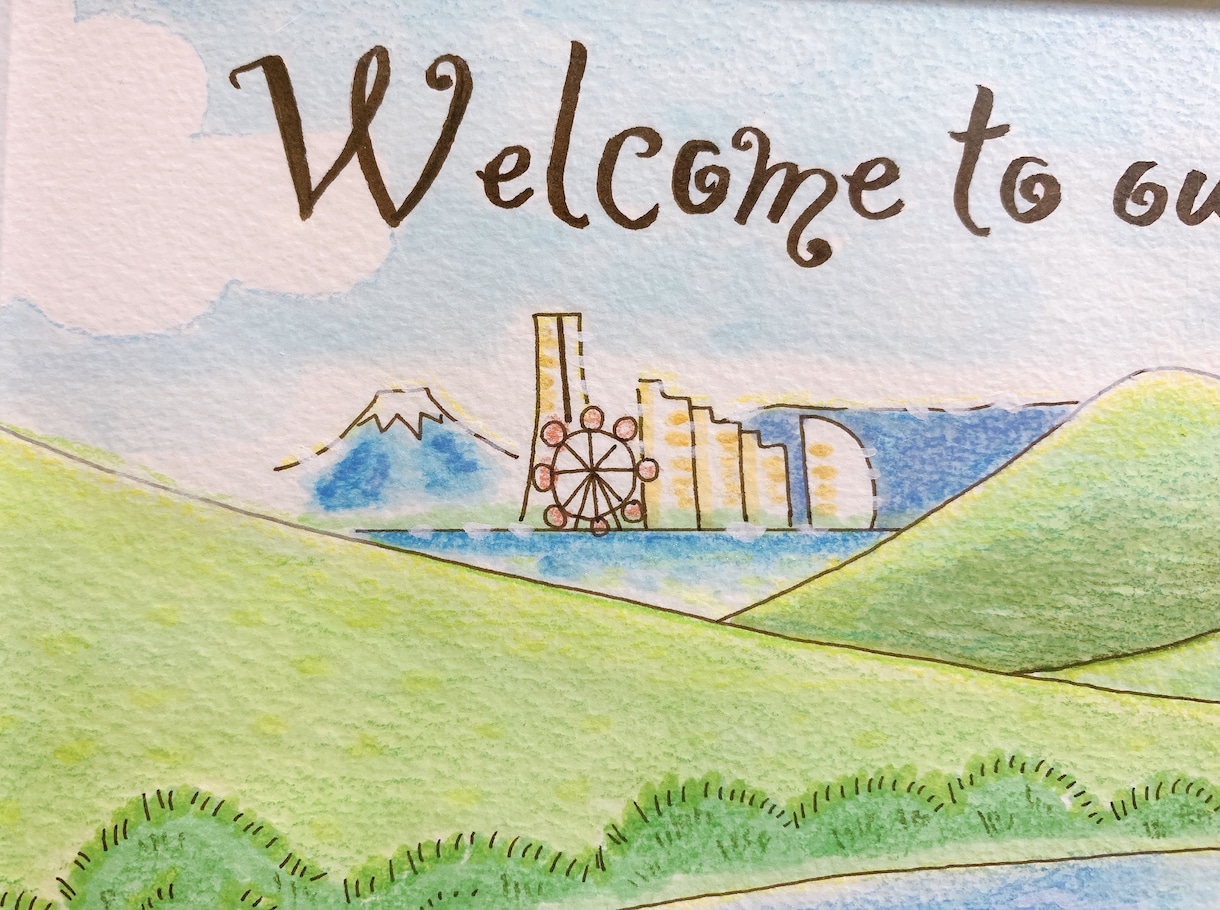 おとぎ話のような似顔絵ウェルカムボード描きます 結婚式/ウェルカムスペース/家族の記念 イメージ2