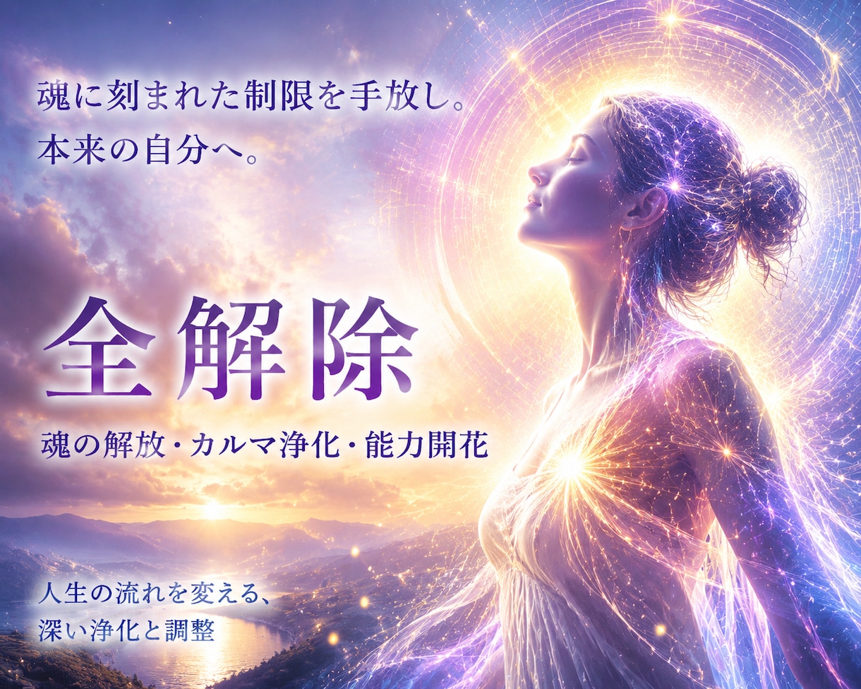 不要なエネルギーを解放し、本来の自分を取り戻します 人生の流れを変えるための深い浄化と調整を行います。 イメージ1