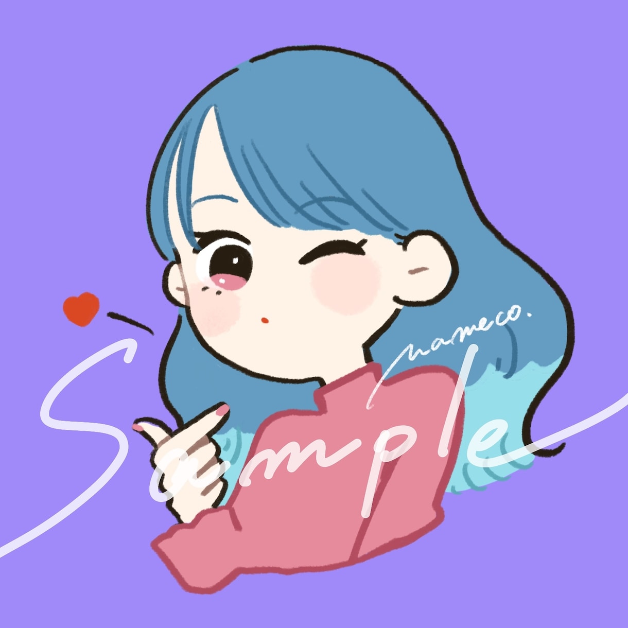 商用OK！デフォルメ可愛くSNSアイコン描きます アイコン 似顔絵 などポップに可愛く丁寧に仕上げます イメージ2
