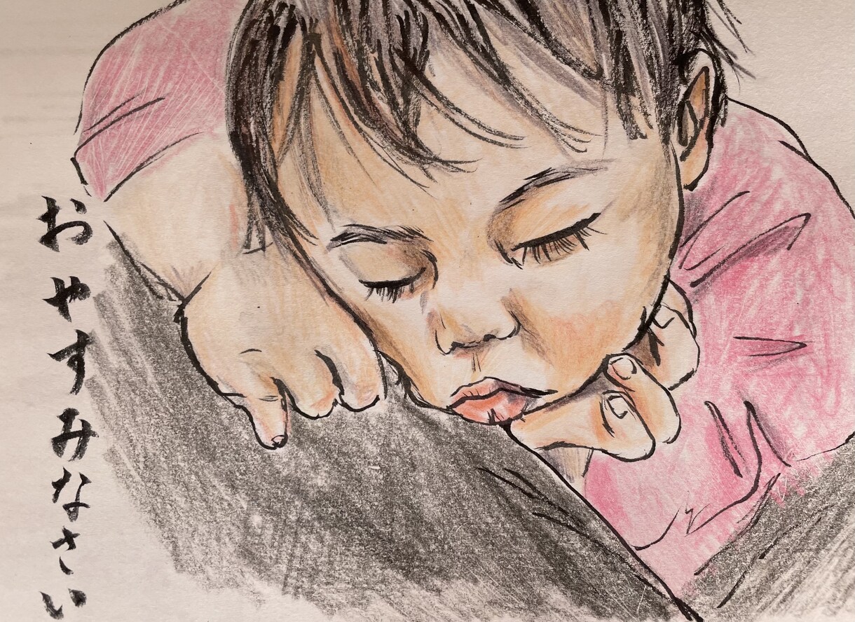 筆ペンを使って世界で一つだけのイラスト描きます 筆ペンで似顔絵、食べ物、ペットを文字と共にお描きいたします イメージ10