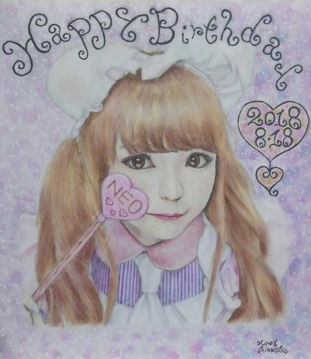 メイドさんコンカフェキャストさん似顔絵お描きします 推しへの誕生日プレゼントなどに似顔絵はいかがですか? イメージ5