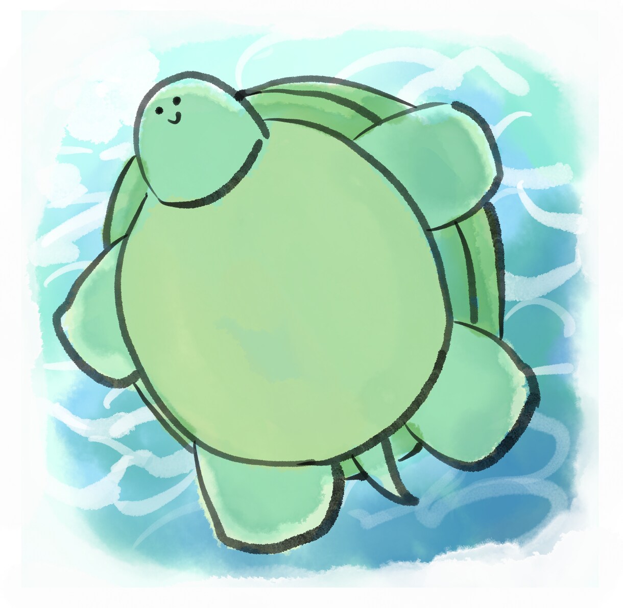 素朴でゆるい動物の絵を描きます 淡い感じで描かれた、見ていて気が抜ける動物の絵 イメージ4