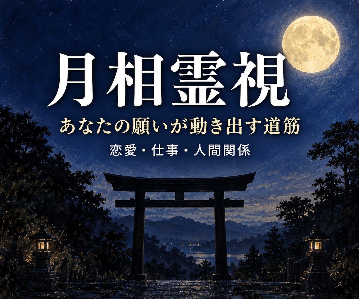 月相霊視であなたの願いが動き出す道筋を視ます 恋愛・仕事・人間関係／今の状態と、動きやすい頃合いを イメージ1
