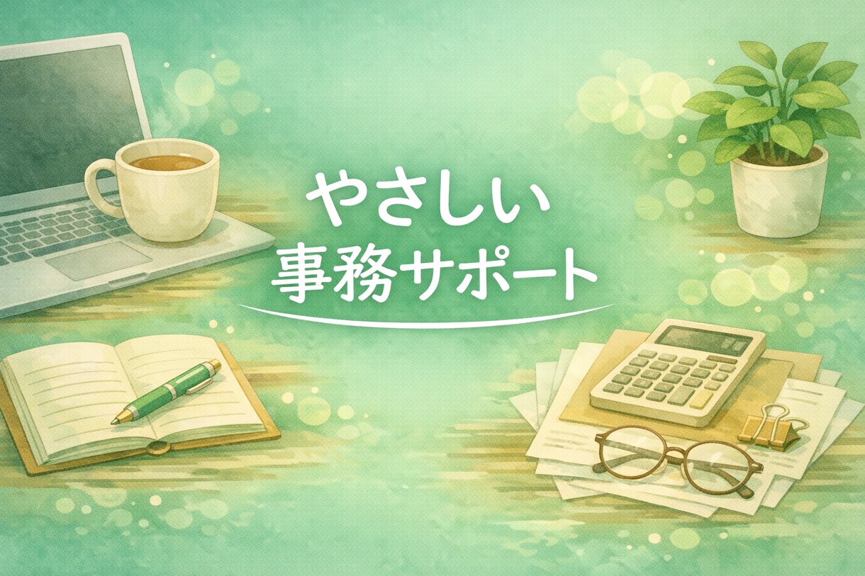 やさしい事務サポートいたします 小さな作業から文章サポートまで優しく丁寧にお手伝いします。 イメージ1