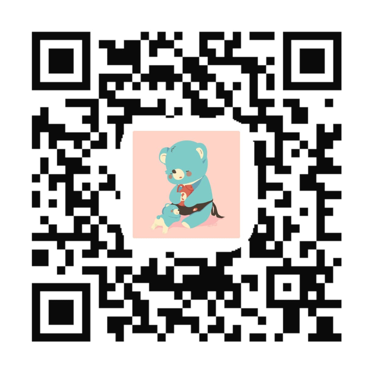 あなたのQRコード用の可愛いイラスト描きます ご自身のHP等のQRコードに可愛いイラストどうですか？ イメージ1
