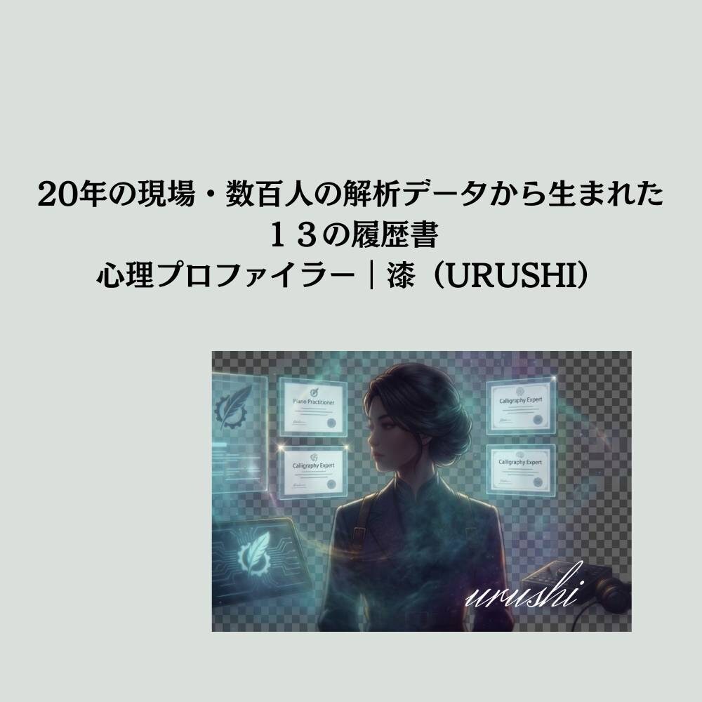 人間関係を整理する心理分析PDFを提供します 13の履歴書で人間関係の答え合わせ イメージ2