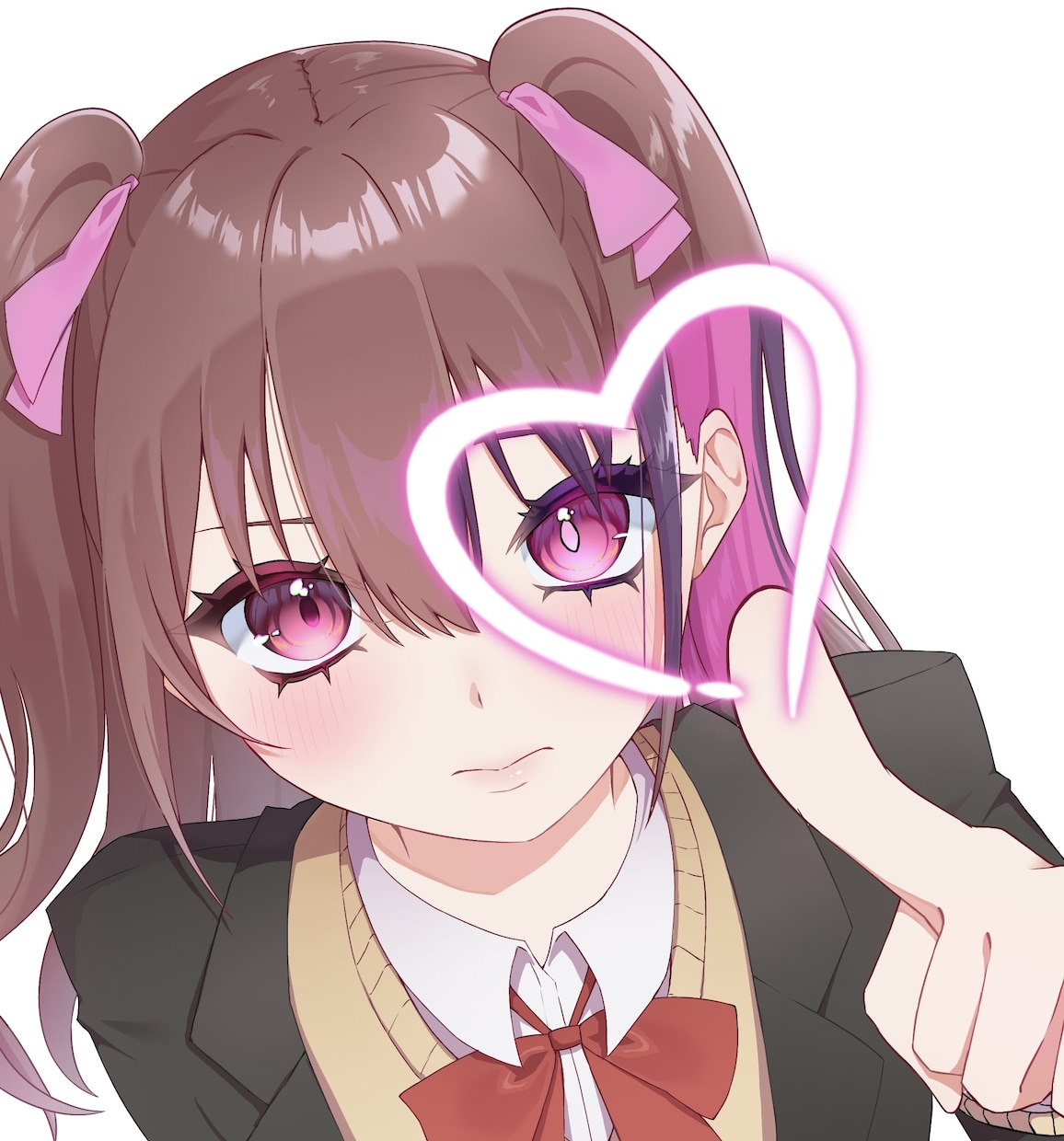 アニメ塗りでかわいい女の子描きます 立ち絵　アイコン　配信用イラスト　表情差分　歌ってみたサムネ イメージ1