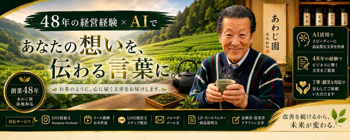 AI初心者向け文章作成サポートします 48年の経営経験×AIで文章作成をサポート イメージ1