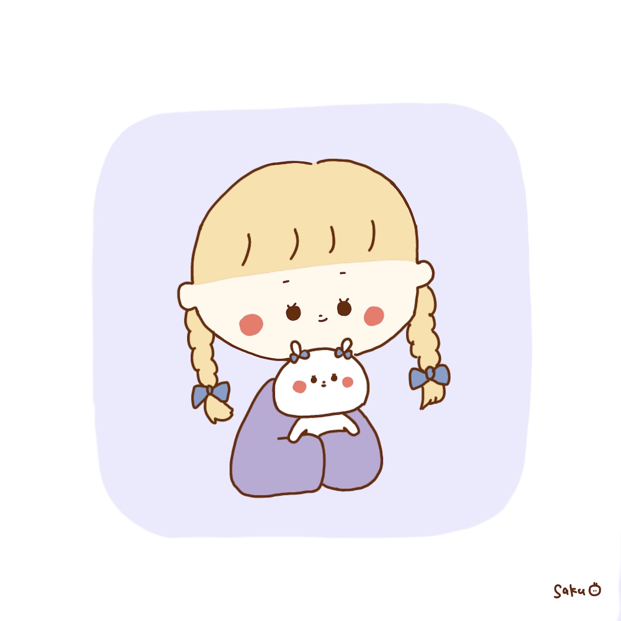 ゆるかわな動物・女の子のイラスト描きます やさしい色合いの、ゆるくてかわいいイラストを制作します。 イメージ1