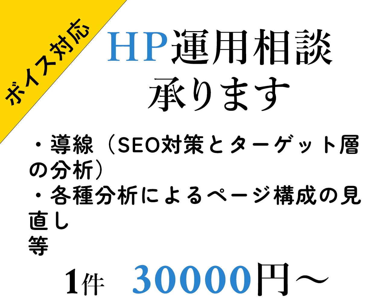 HP運用相談承ります ボイス対応で即時対応と即効性、持続的観測を行います イメージ1