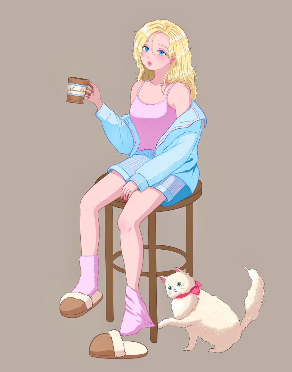 全身絵を描きます ポーズ付き&単色背景で全身絵を描きます イメージ1