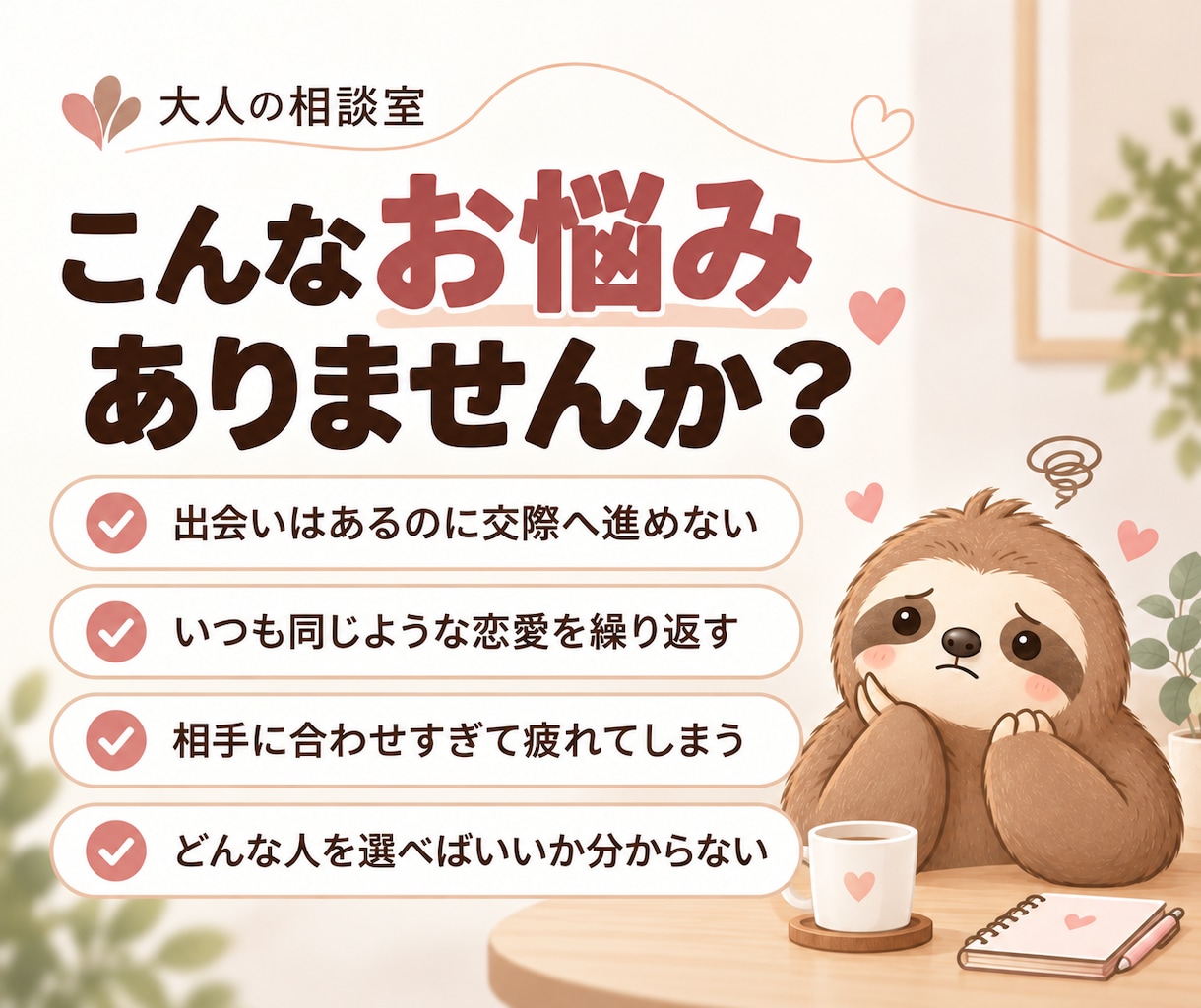 婚活がうまくいかない原因を一緒に整理します 同じ恋愛を繰り返す原因と次の行動を見つけます イメージ2
