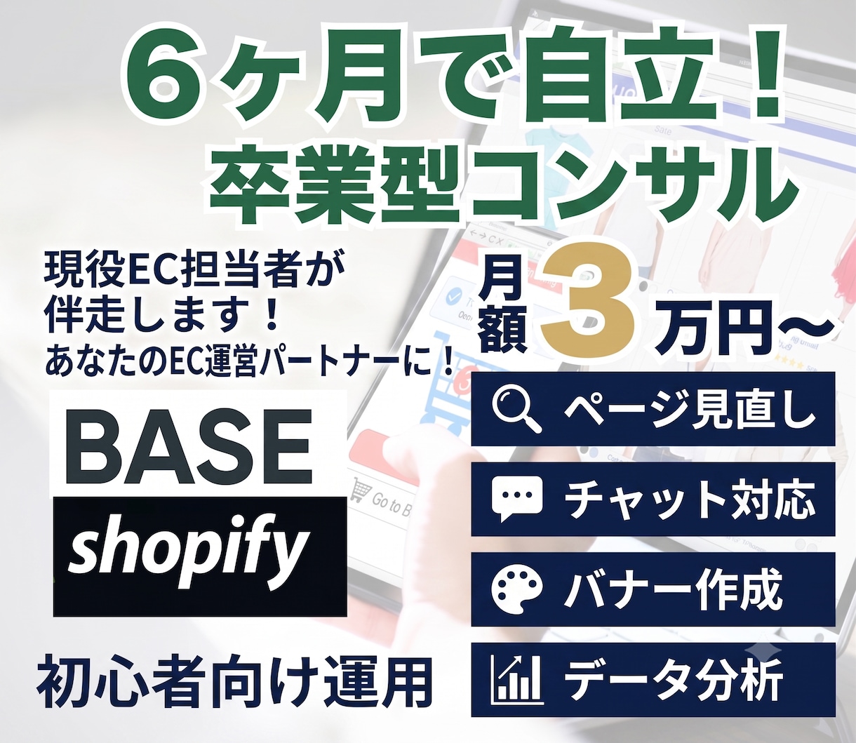 初心者様！丸投げせず自分で売れるようになります 現役EC担当者が教える「売れる」ページ作り イメージ1