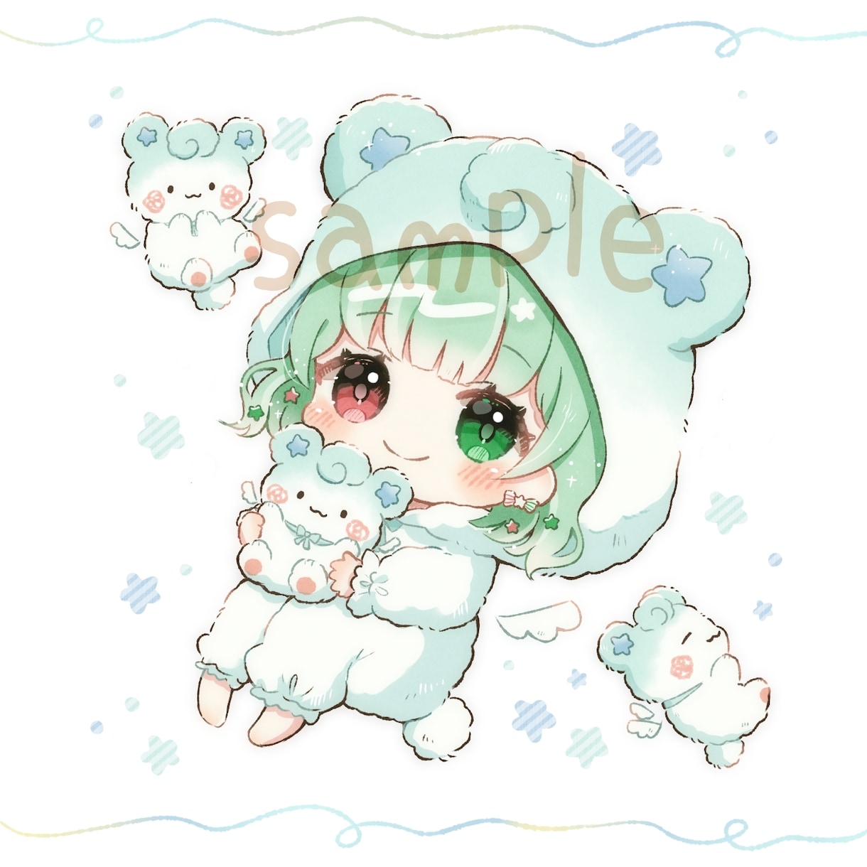 お試し価格で商用込みのちびキャラを描きます ✨ご新規様限定✨お手頃価格でご依頼をお試しできます❁︎ イメージ1
