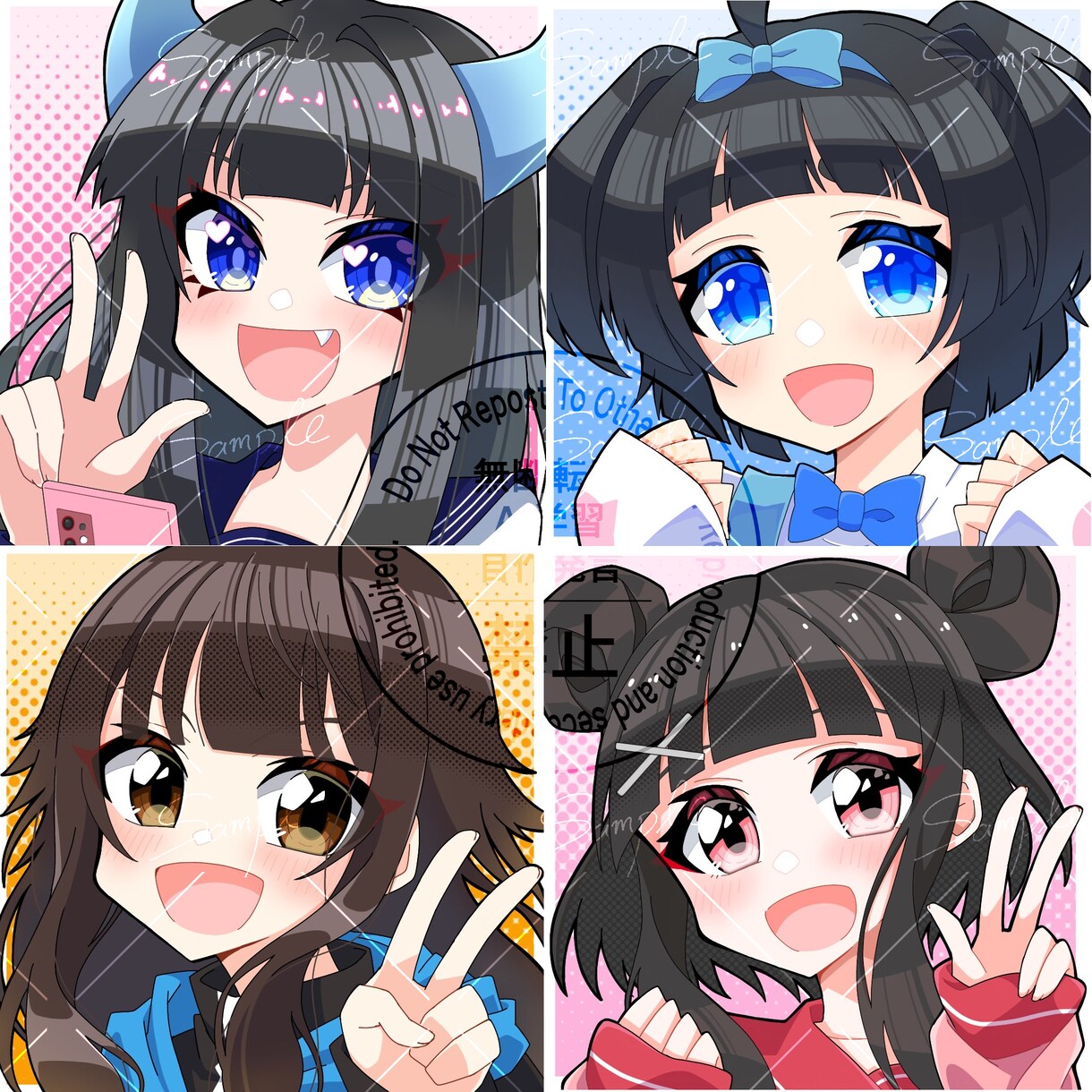 目を引くイラスト！【SNSアイコン】描きます パキっとした絵柄で目立つアイコンに仕上げます！ イメージ4