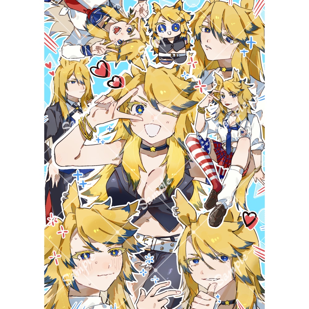 キャラ詰め合わせイラストを描きます 一次創作キャラクターを詰め合わせたイラストを制作します イメージ3